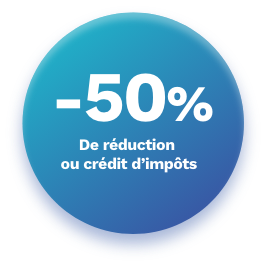 bulle-50-prct-reduction-impot -50% de réduction ou crédit d'impôts